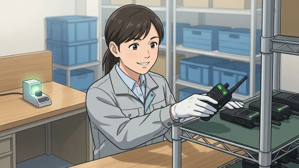 製品の品質を承認している様子