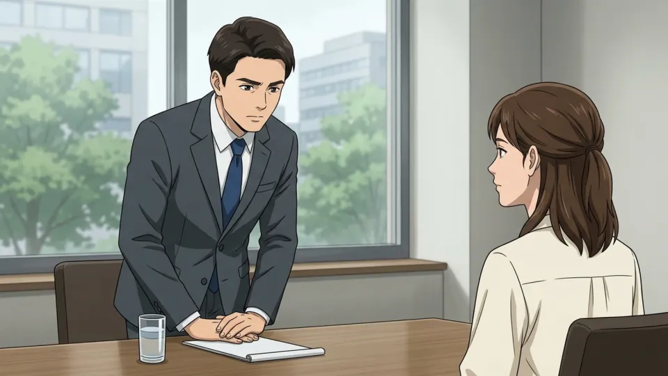 説明責任を負う立場として同僚に向き合うビジネスパーソン