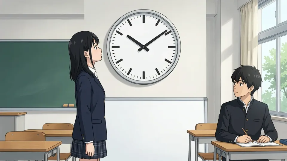 正確な時間を指す壁掛け時計