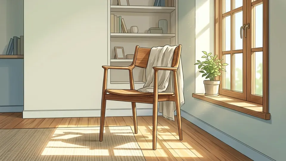 美しいデザインの家具が置かれた明るい部屋