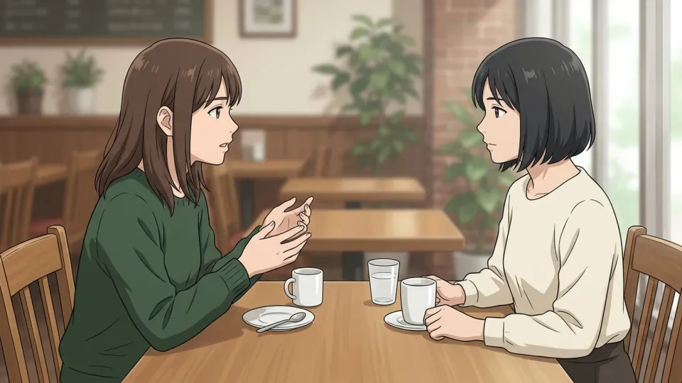 意見に同意して頷く人