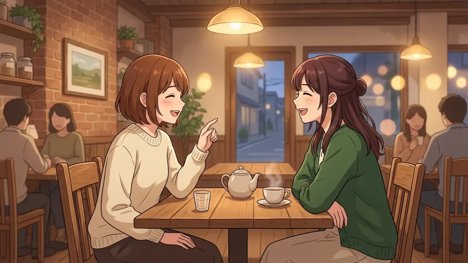 レストランの温かい雰囲気