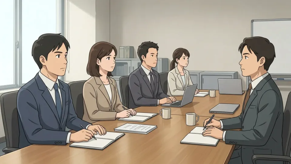 会議に出席しているスタッフたち