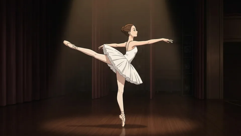 舞台でバレエを踊るダンサー
