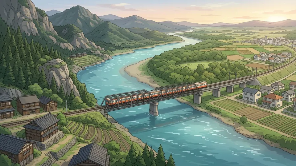 深夜に国境を越える列車