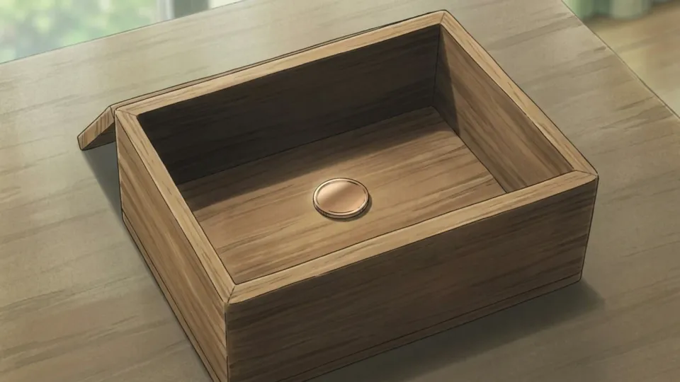 箱の底にあるコイン