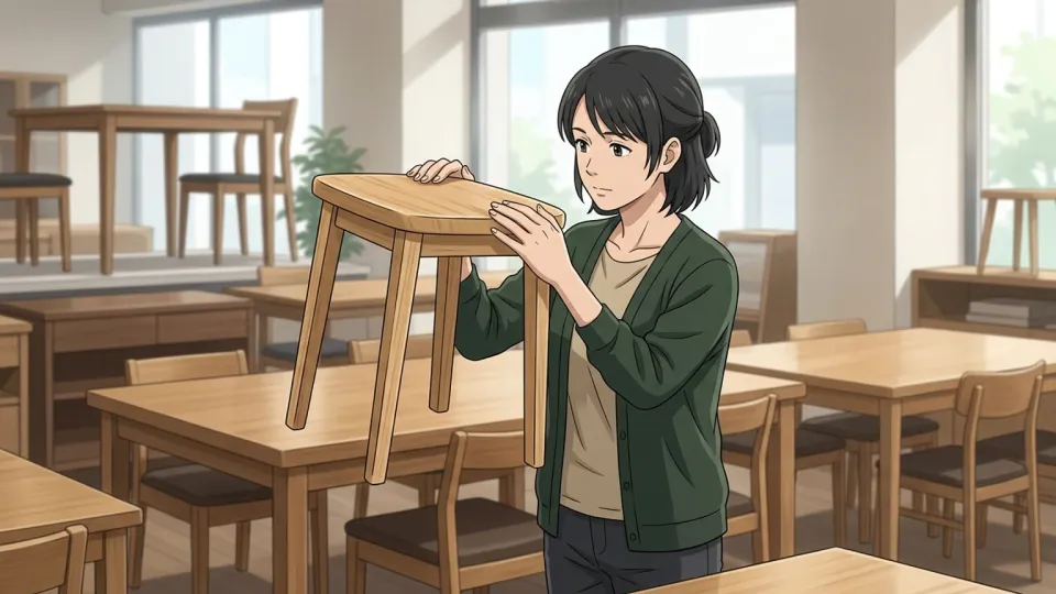 商品を検査する購入者