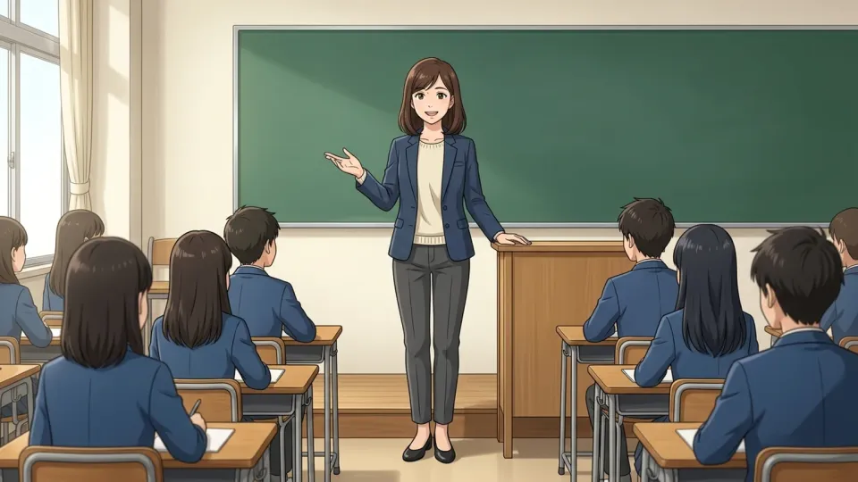 教師として働き始めた女性
