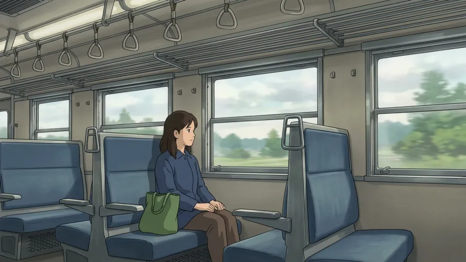 列車の客車の内部と座席