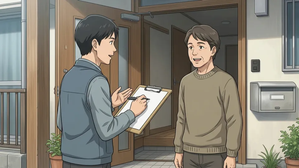 国勢調査を行う調査員