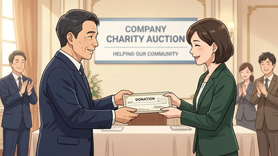 競売収益を慈善団体へ寄付する会社代表