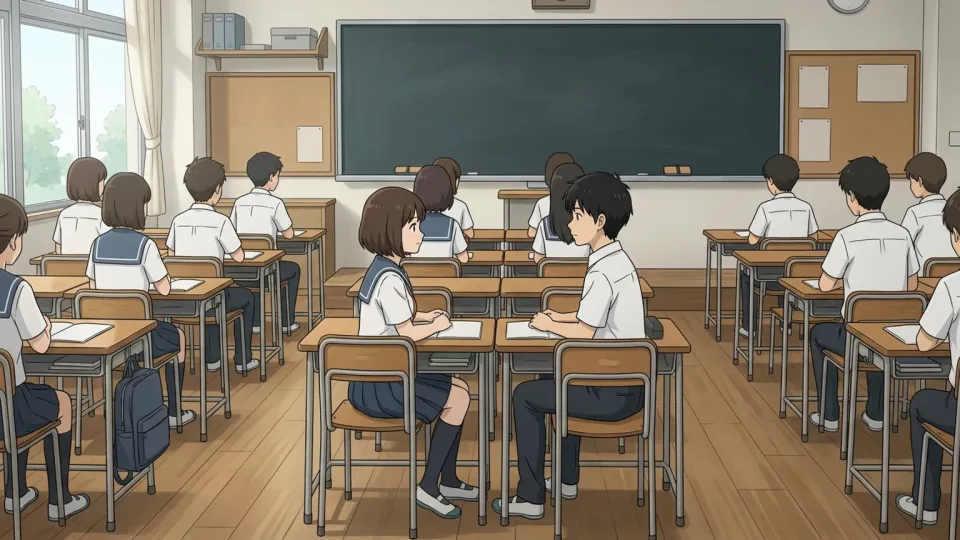 教室で授業を受ける生徒たち