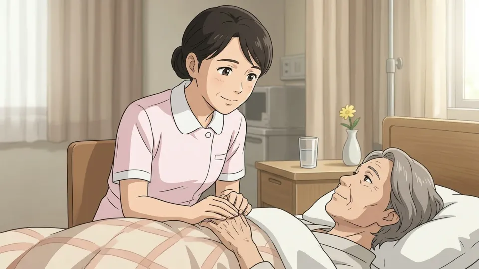 患者に寄り添う看護師