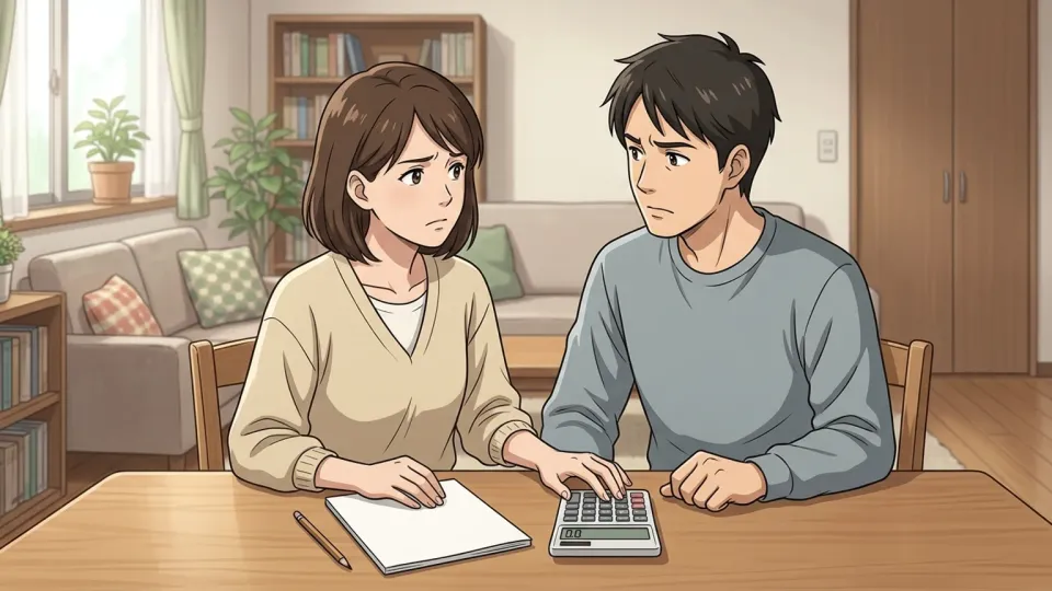 生活費の上昇に頭を抱える家族