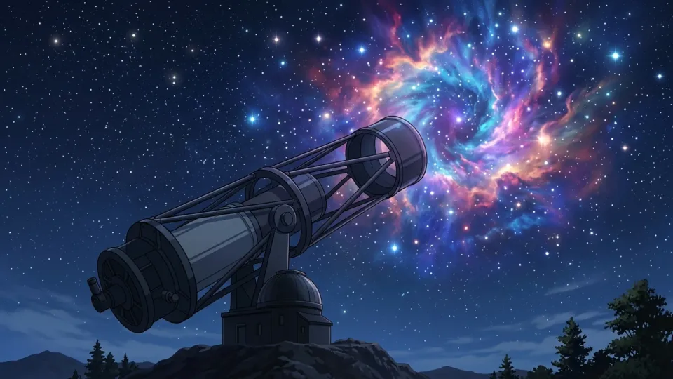 星雲をとらえる大型望遠鏡