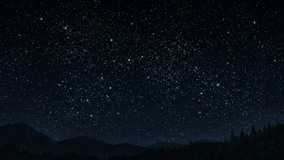 満天の星が輝く夜空の風景