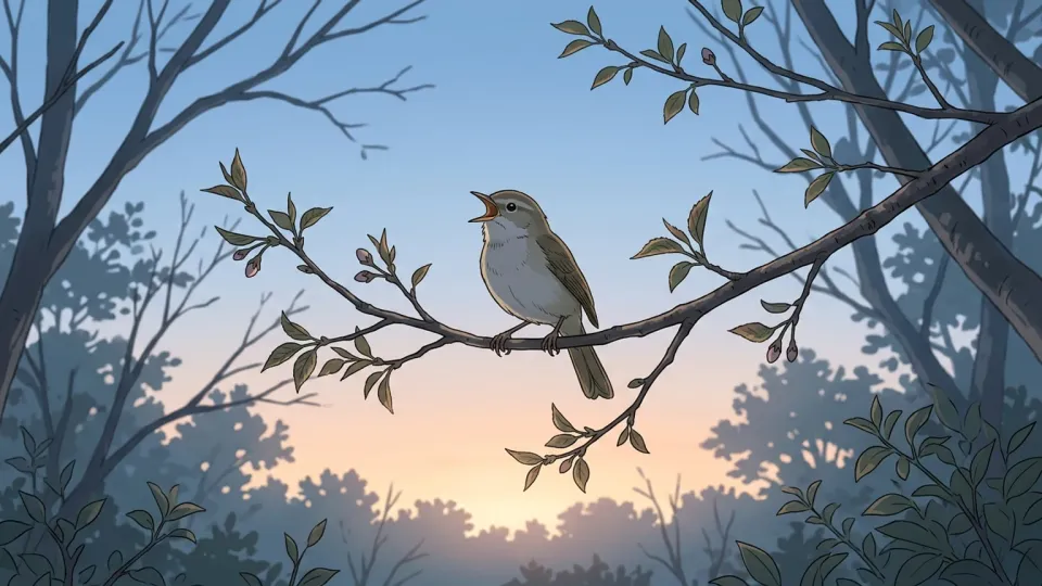 夜明け直前に鳴き始める鳥