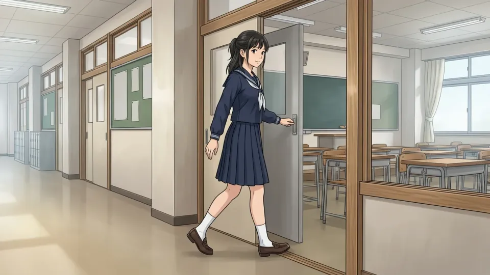部屋に入る人物