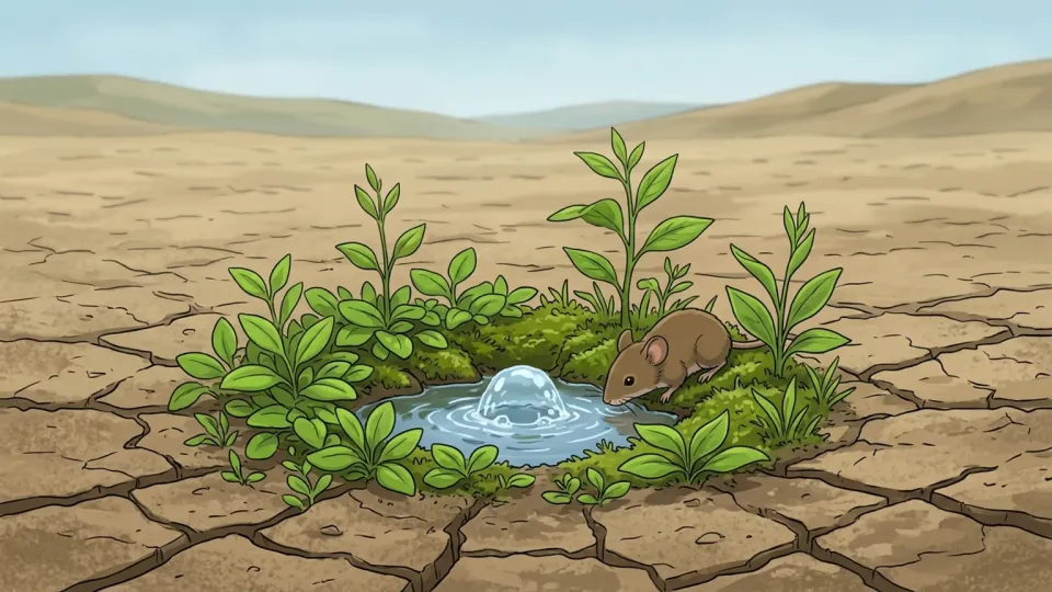 水がすべての生き物に不可欠であることを示すイラスト