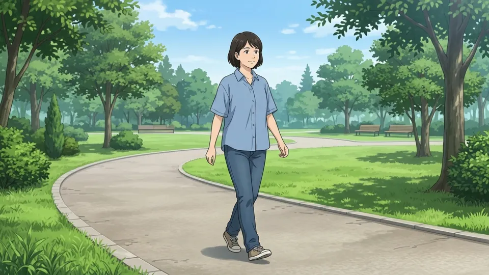 日常の活動のために快適な服を着ている女性
