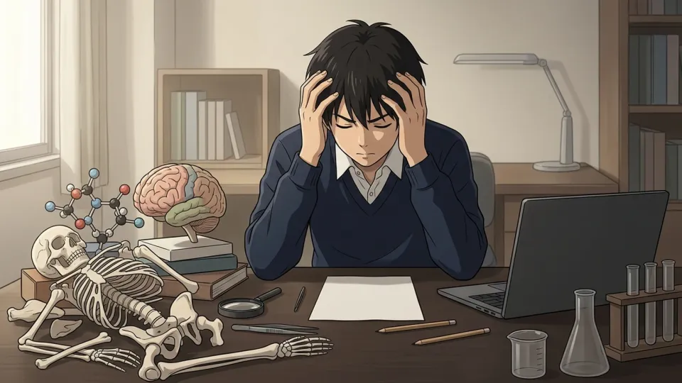 期末試験に向けて勉強する学生たち。