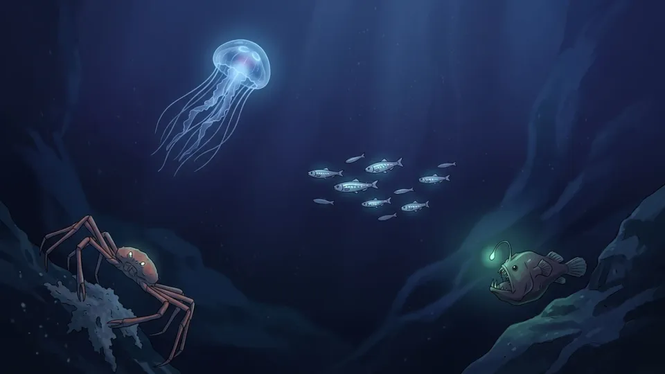 深海に存在する多様な生物