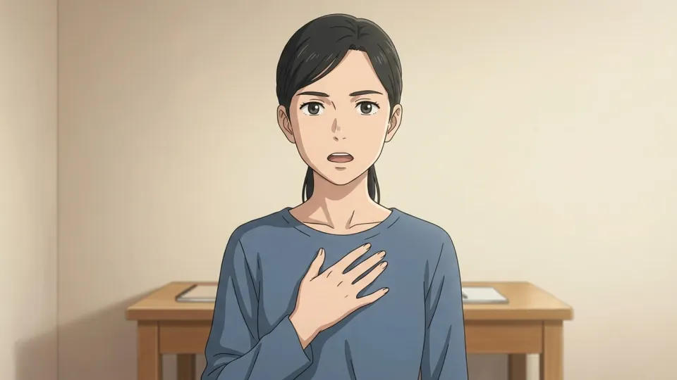 自分の気持ちを言葉で表現しようとする女性