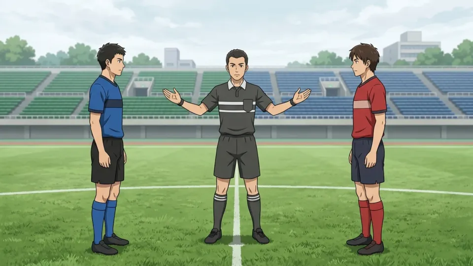 試合で公平な判定を下す審判