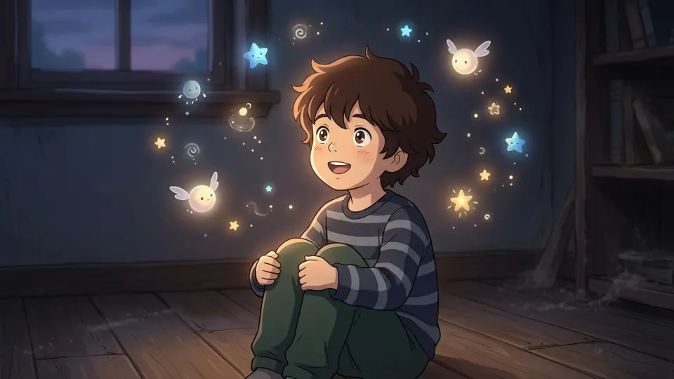 空想の世界に浸る子供