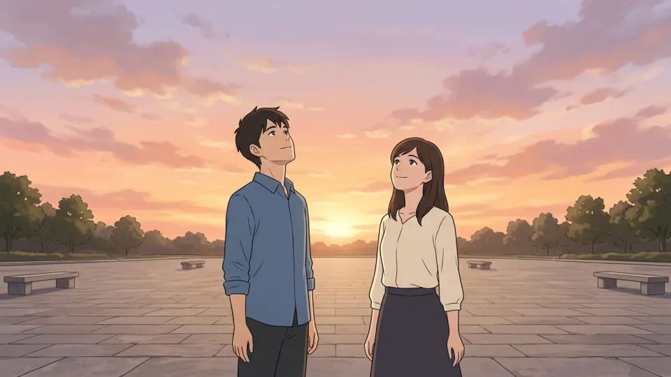 未来を運命に委ねる二人