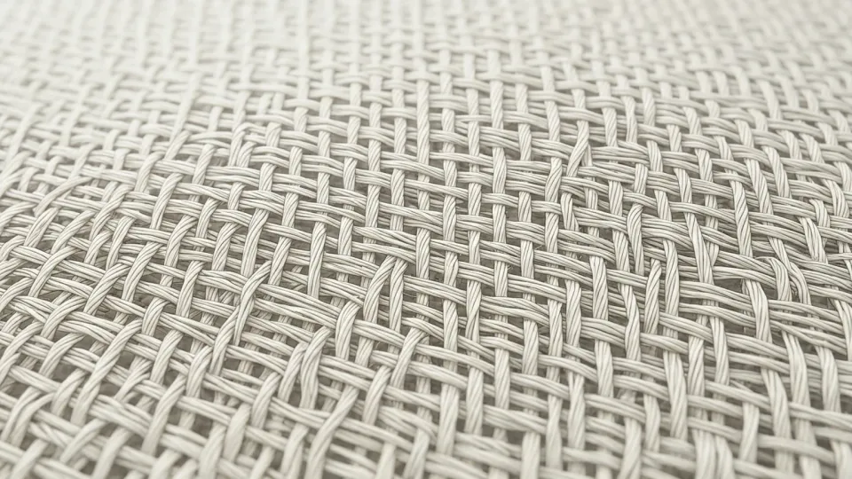 天然繊維で作られたシャツの生地の拡大図