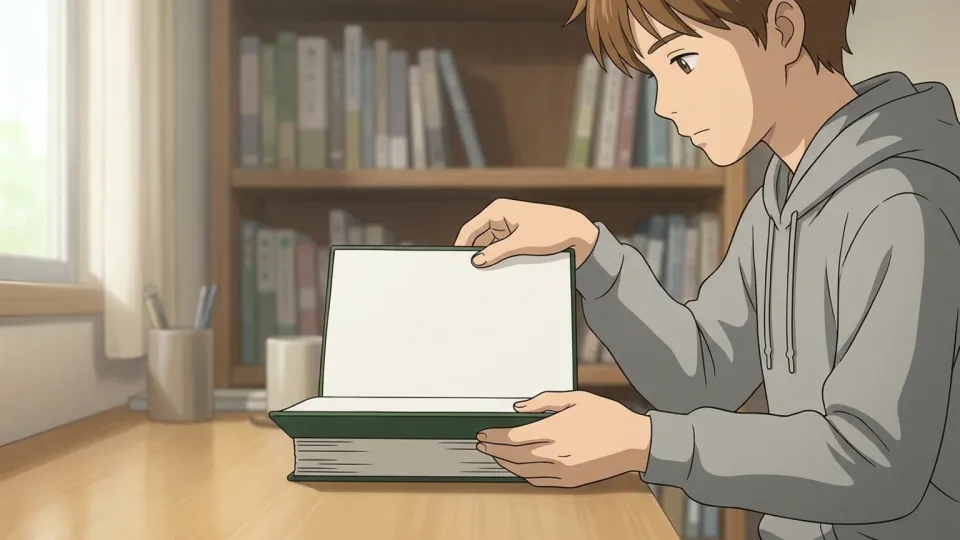 本を読み終える女性