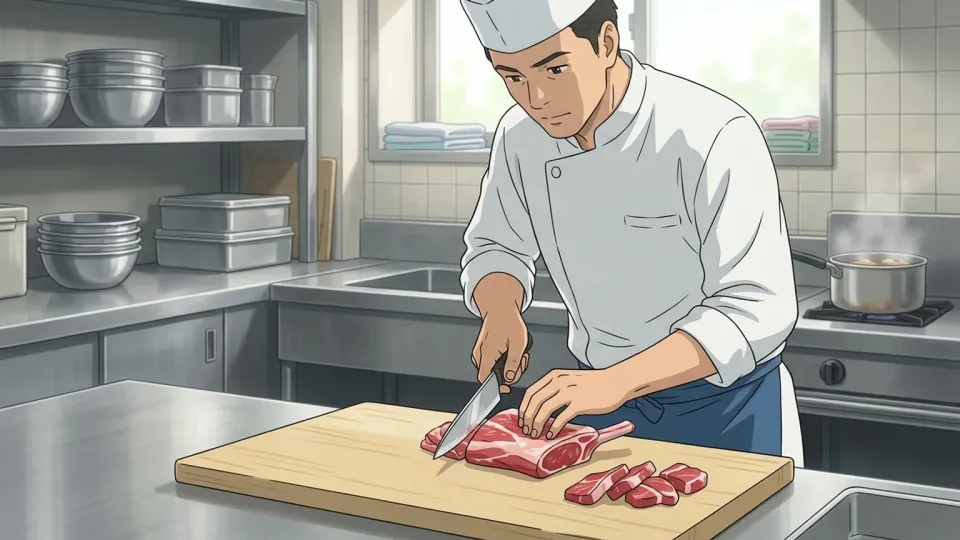 獲物の肉を引き裂くトラ