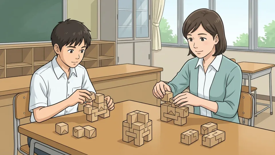 数学の問題を解く学生