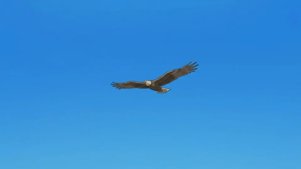 空を自由に飛ぶ鳥