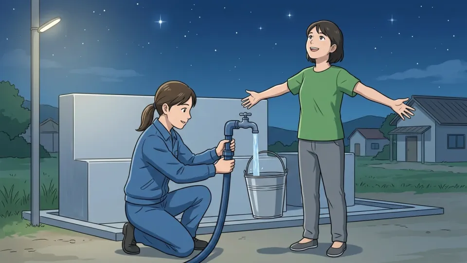 夢をかなえて喜ぶ女性のイラスト