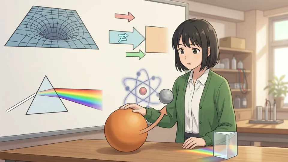 物理の基礎をノートにまとめる学生