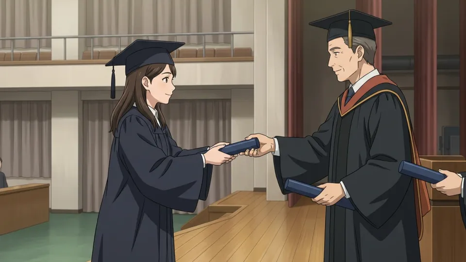 大学を卒業する学生