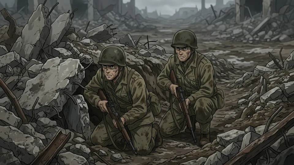 戦場の過酷な環境に耐える兵士たち