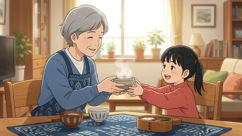 家族が集まる暖かな部屋の様子