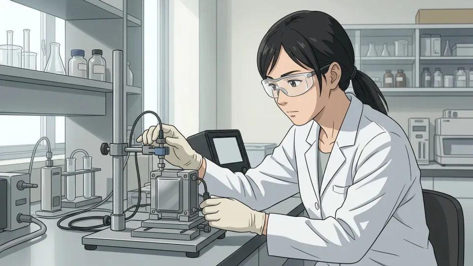 水素をエネルギー源として研究する科学者