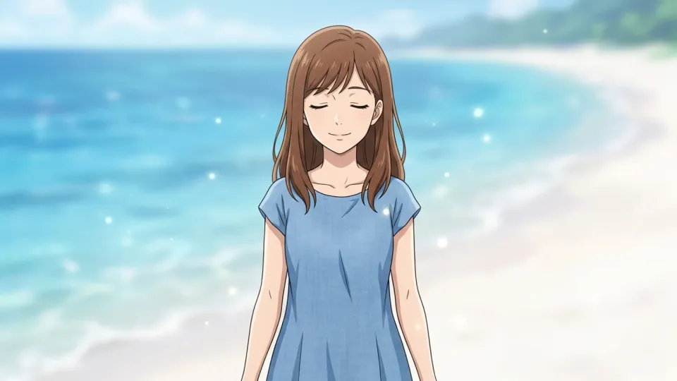 白い砂浜の美しい海岸を頭の中で思い描いている人