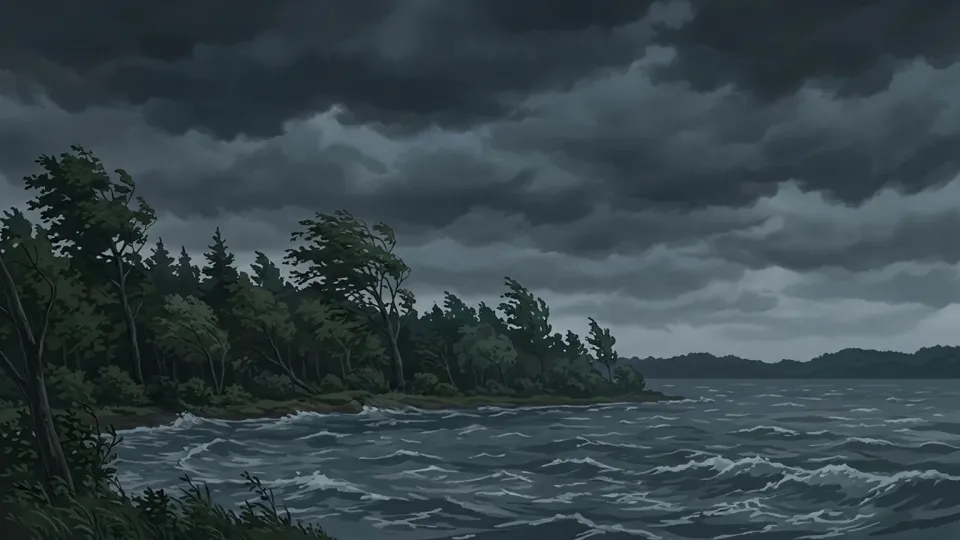 嵐が近づいていることを示す黒い雲