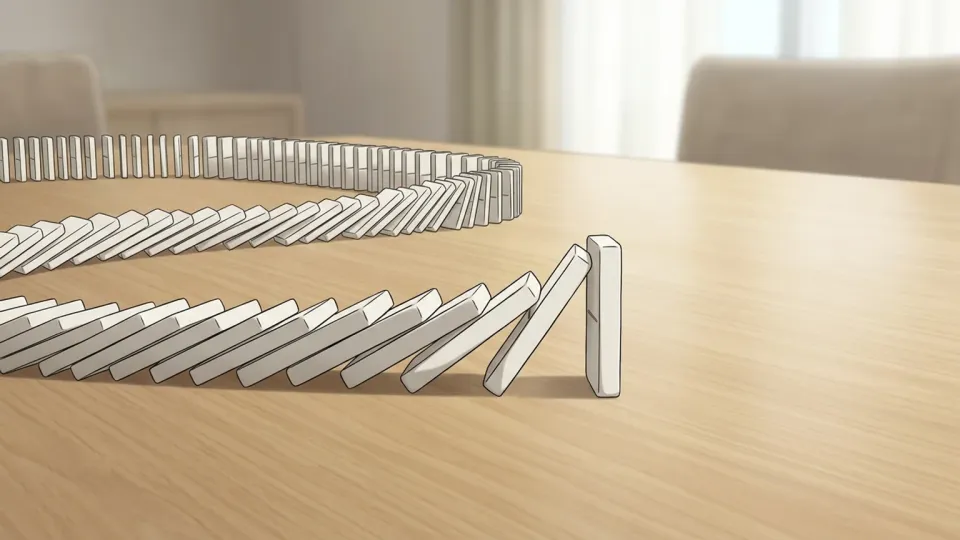 ゴールテープを切るランナーのイラスト