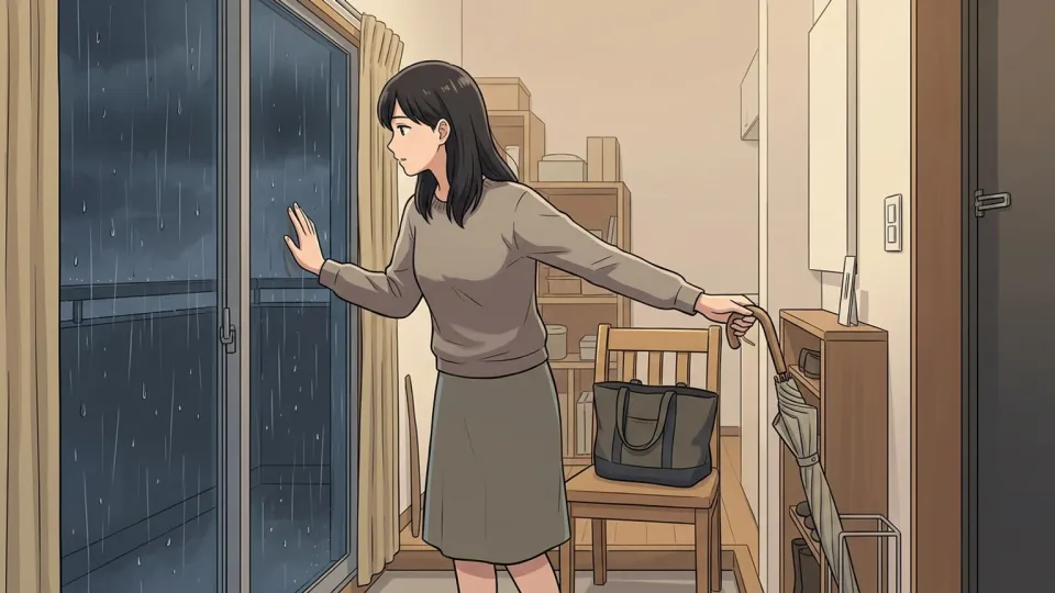 天気が気分に与える影響を示すイラスト