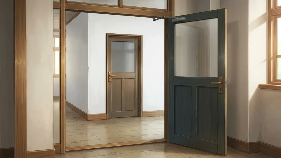 倉庫へ続く内側のドア