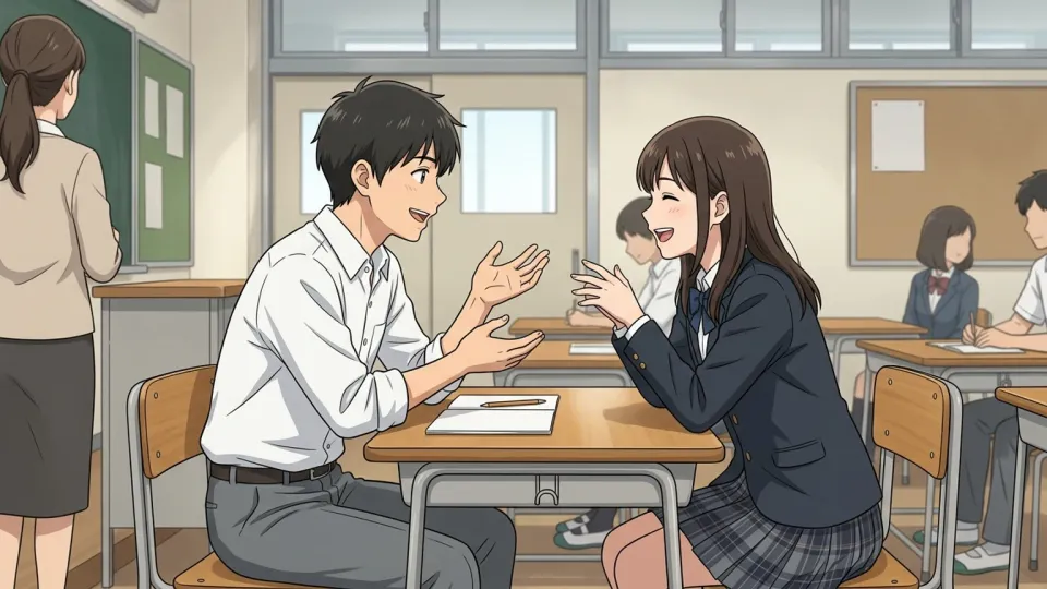 教室で話し合う生徒たち