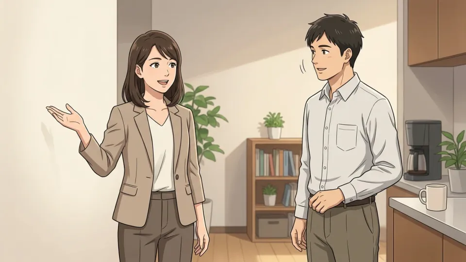 女性が自らの決定について明確な正当な理由を示している場面