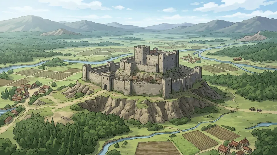 王国の中心に建つ古い城