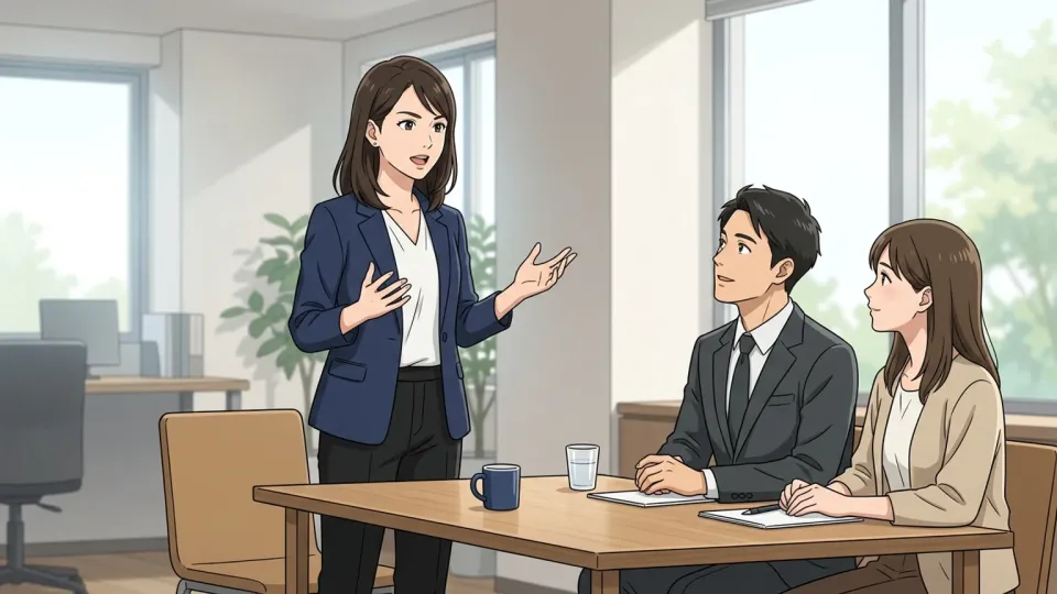 チームを率いる女性リーダー
